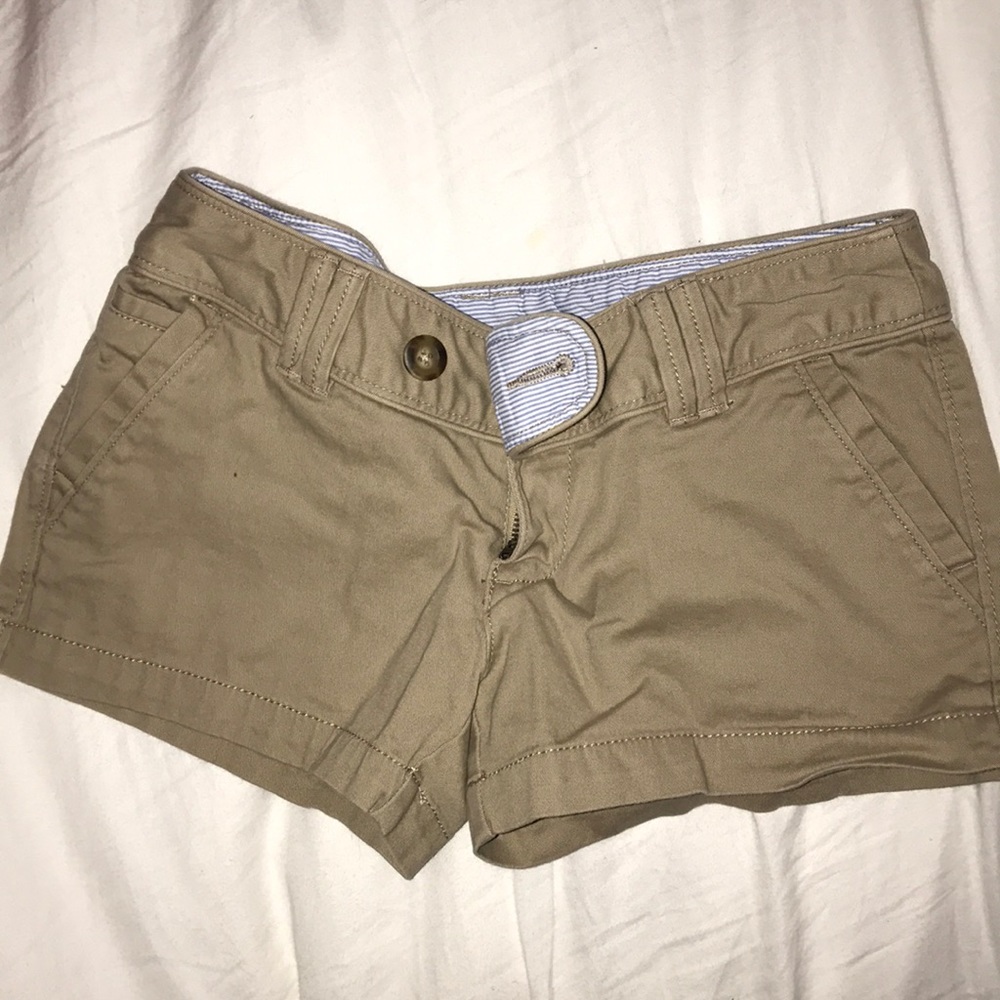 Khaki Red Camel Shorts